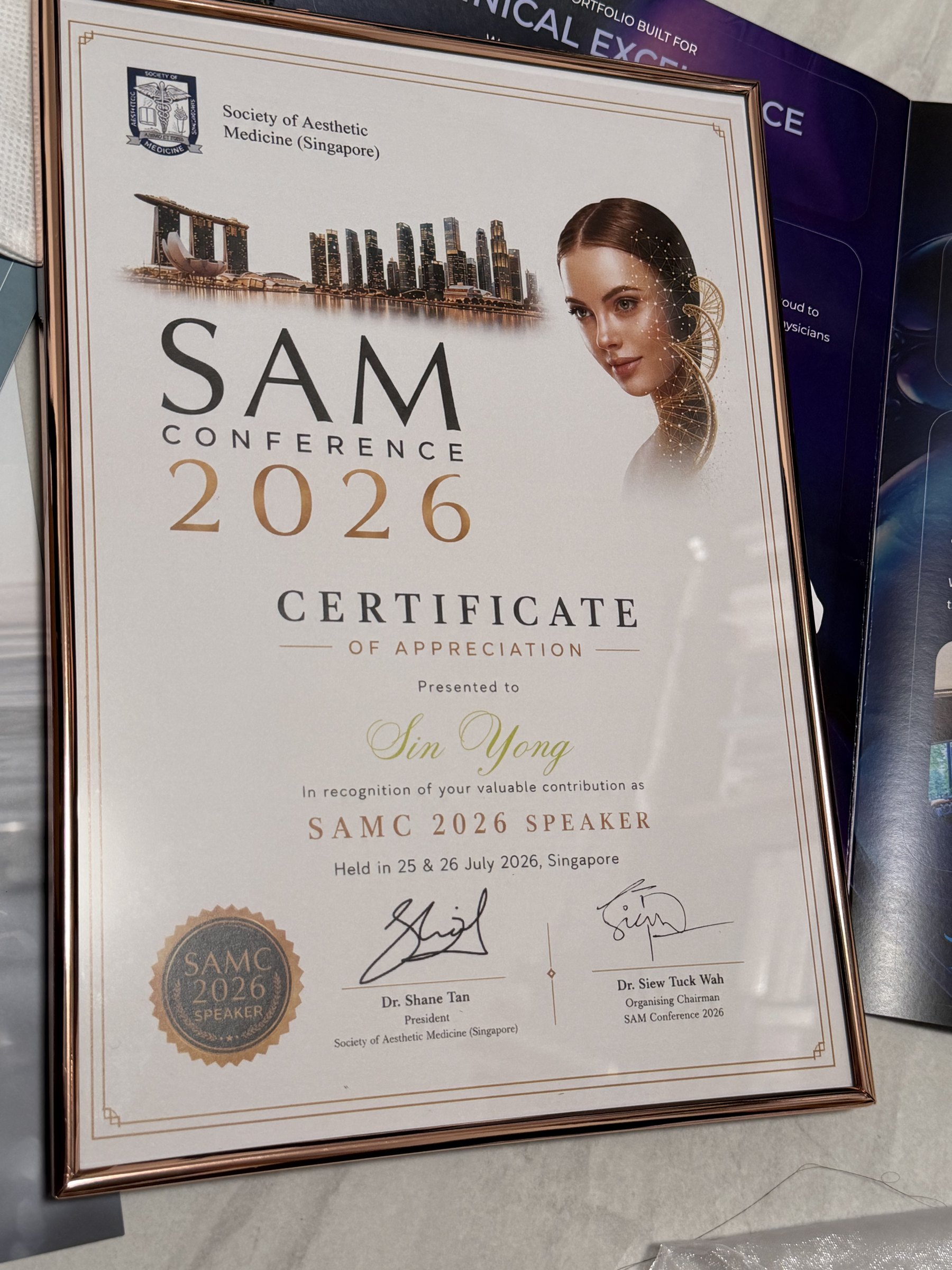 Dr Sin Yong at the close of the SAM Conference 2026, Singapore